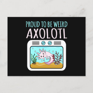 Invitation Carte Postale Etrange Axolotl Kawaii Animal Axolotls Lover Pet P