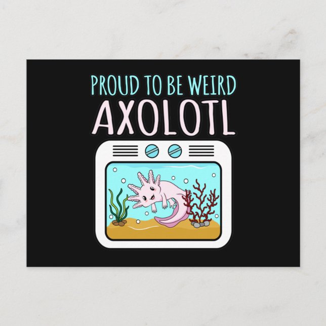 Invitation Carte Postale Etrange Axolotl Kawaii Animal Axolotls Lover Pet P (Devant)