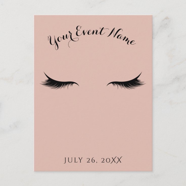 Invitation Carte Postale Evenement De Maquillage De Spa De Salon De Beaute Zazzle Fr