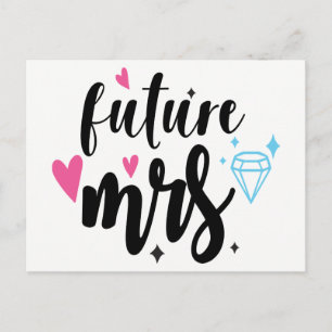 Invitation Carte Postale Faire part de bains de mariage rose noir Mme Scrip