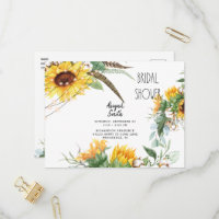 Faire part de mariage champêtre Bohème Fleurs sole
