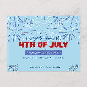 Invitation Carte Postale Faisons scintiller la liberté ! - 4 juillet