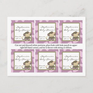 Invitation Carte Postale Favoriser Tags Jacana Girl Jungle Zoo Animal