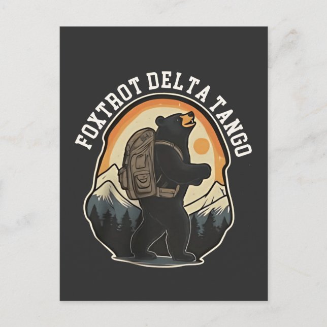 Invitation Carte Postale FDT résister à l'ours Foxtrot Delta Tango (Devant)