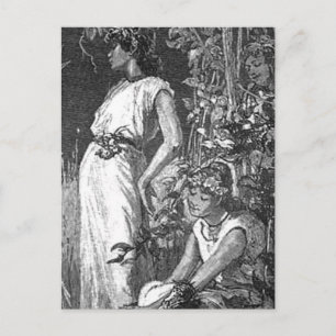 Invitation Carte Postale Fées d'Afro-américain (Fête de la mariée)