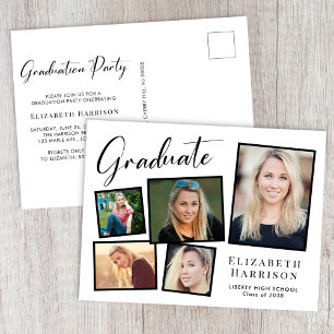 Invitation Carte Postale Festival de collage photo moderne
