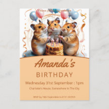 Fête d'anniversaire de Hamsters