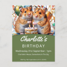 Fête d'anniversaire de Hamsters
