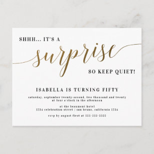 Invitations Faire Part Chut Surprise Zazzle Fr