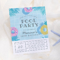 Fête d'anniversaire moderne aux feuilles de palmie