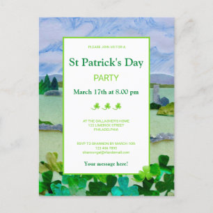 Invitation Carte Postale Fête de la Saint Patrick