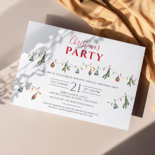 Invitation Carte Postale Fête de Noël Moderne Rustique