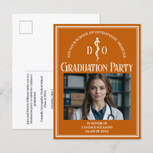 Invitation Carte Postale Fête de remise des diplômes de l'école de médecine
