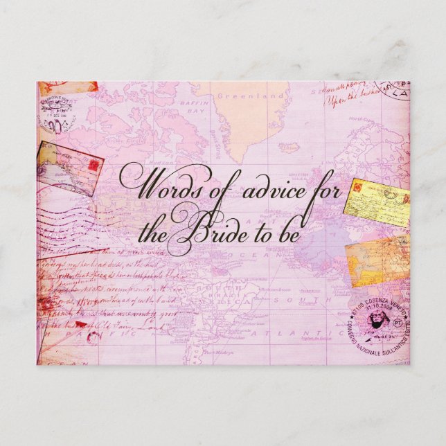 Invitation Carte Postale Fête des mariées Destination Mariage (Devant)