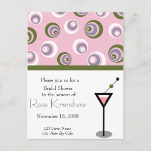 Invitation Carte Postale Fête des mariées - Martini