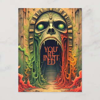 Invitation Carte Postale Fête d'Halloween