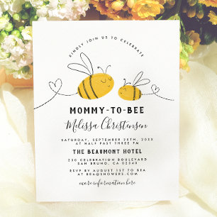 Invitation Carte Postale Fête Prénatale Maman Abeille