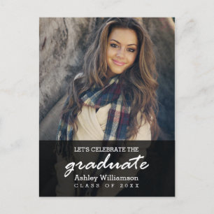 Invitation Carte Postale Fêter la fête de la graduation photo