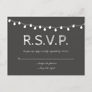 Invitation Carte Postale Feux de tableau noir RSVP
