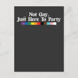 Invitation Carte Postale Fierté LGBT Pas Gay Juste Ici Pour Soutenir La Fêt