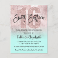 Fille Grunge Rose Gold Mint Parties scintillant Fo