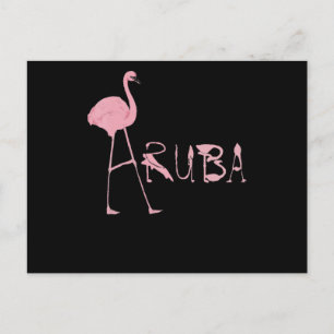 Invitation Carte Postale Flamant rose Amateurs d'Aruba flamboyants