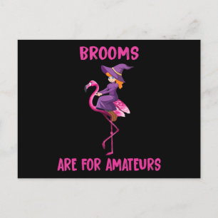 Invitation Carte Postale Flamant rose Costume d'Halloween Flamingoween