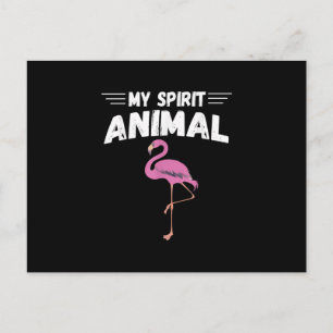 Invitation Carte Postale Flamant rose Hommes Femmes Enfants Mon esprit Anim