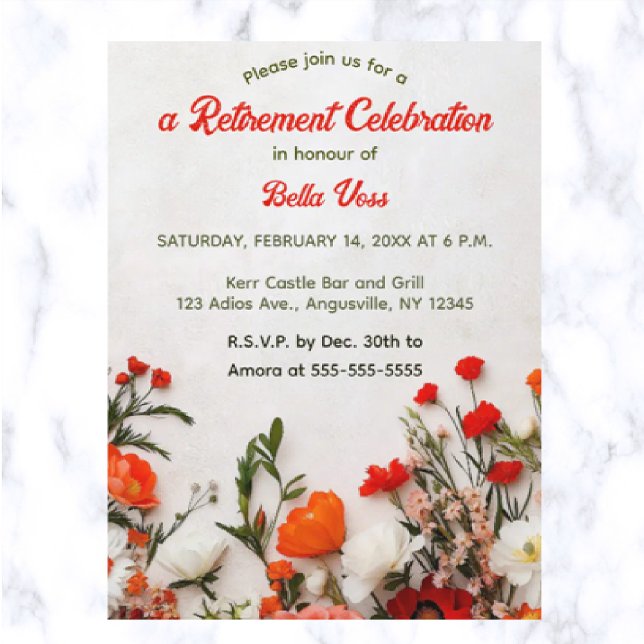 Invitation Carte Postale Fleurs de jardin comestibles modifiables (Créateur téléchargé)