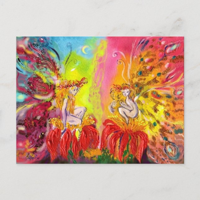 Invitation Carte Postale FLEURS DE L'Imaginaire D'AUBE (Devant)