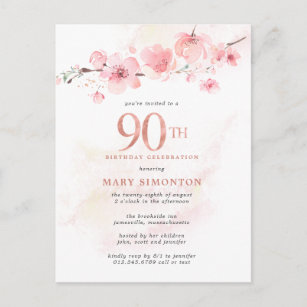 Cartes Postales Anniversaire 90 Ans Originales Zazzle Fr