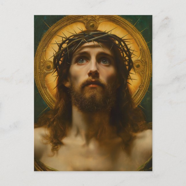 Invitation Carte Postale Foi Espérance Amour | Cadeau Chrétien Jésus-Christ (Devant)