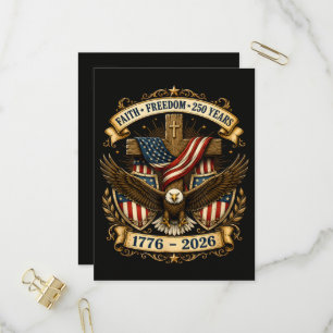 Invitation Carte Postale Foi Liberté 250 Ans 250e Anniversaire