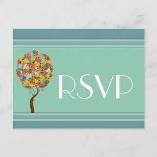 Invitation Carte Postale Forêt Enchantée Patchwork Floral Conte de Fées Arb