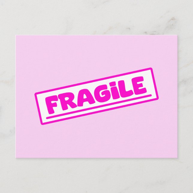 Invitation Carte Postale Fragile (Devant)