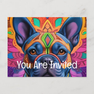Invitation Carte Postale Frenchie Fun