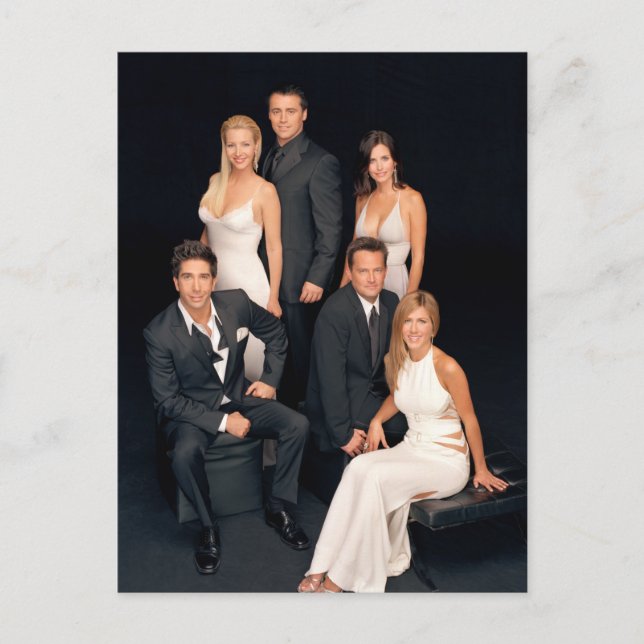 Invitation Carte Postale FRIENDS™| Groupe en noir et blanc (Devant)