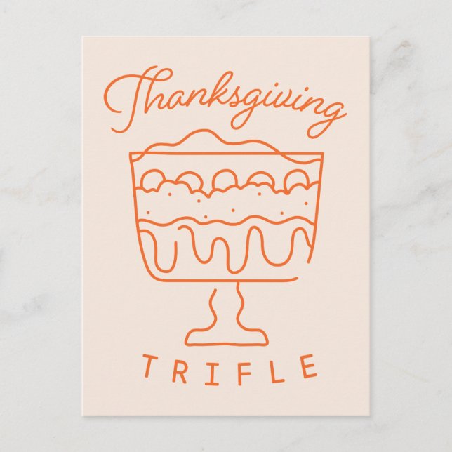 Invitation Carte Postale FRIENDS™| Trifle de Thanksgiving (Devant)