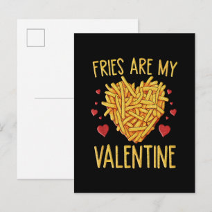 Invitation Carte Postale Frites Sont Mon Valentin