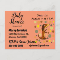 Funny Dachshund Baby shower de chien
