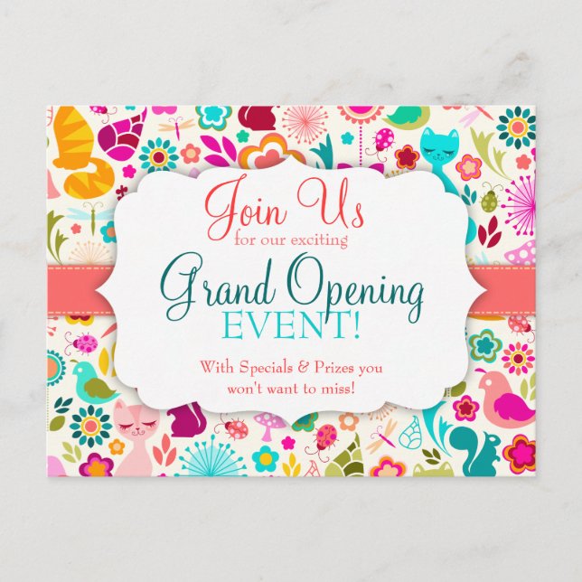 Invitation Carte Postale Garden Kitty Special Event (Devant)