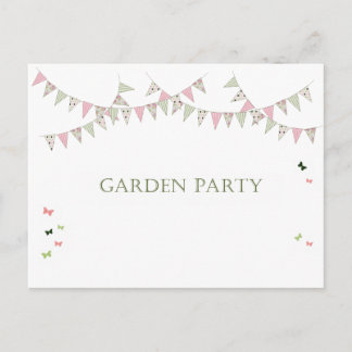 Invitation Carte Postale Garden Party -