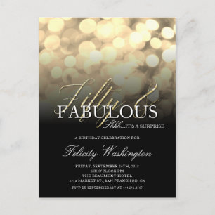 Invitation Carte Postale Glam Fifty & Fabrique Surprise Anniversaire