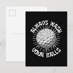 Invitation Carte Postale Golf-drole