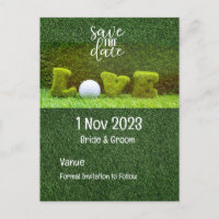 Golf Sauvegarder la date pour golfeur avec amour