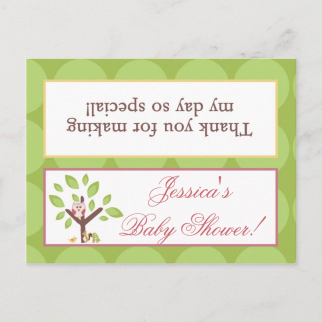 Invitation Carte Postale Goody Bag Toppers Amour et nature Girl Woodland (Devant)