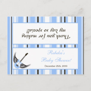 Invitation Carte Postale Goody Sac Topper Boy Blue Punk Rocker Guitare