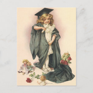 Invitation Carte Postale Graduation vintage, Félicitations diplômés!