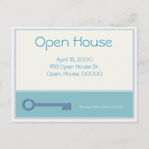 Invitation Carte Postale Graphique de clé Open House