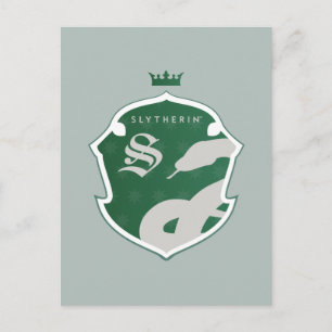 Invitation Carte Postale Green SLYTHERIN™ Décrit Crest courbé